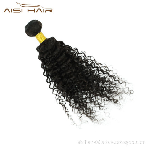 Aisi Hair Wholesale Cheap Vendor Top Quality Natural Black Water Wave 100%  Brazilian Human Hair Weave Bundles